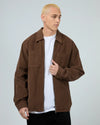 Silent Theory Baby Cord Zip Thru Jacket Chocolate
