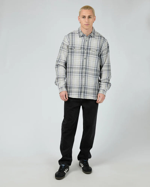 Silent Theory Check Waffle Shirt Multicoloured