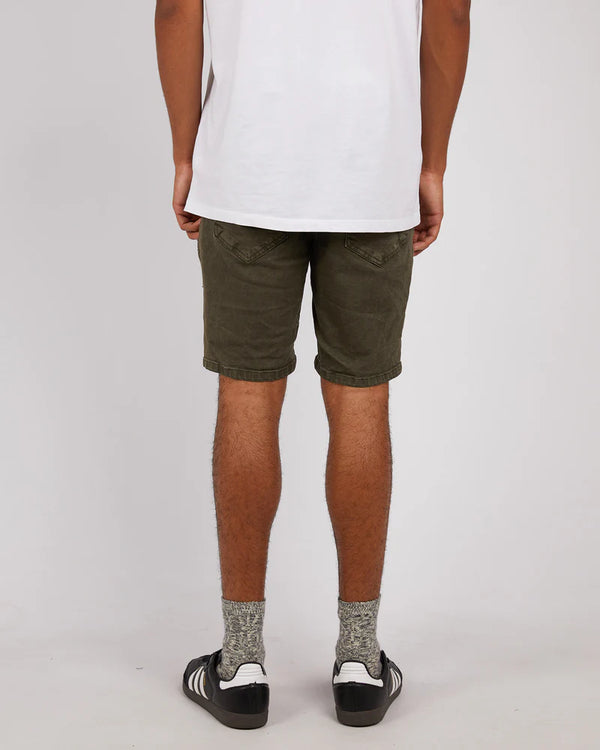 Silent Theory Soho Denim Short Trashed Khaki
