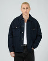 Silent Theory Denim Overshirt Navy