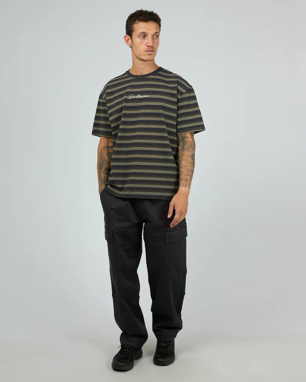 St. Goliath Brooks Stripe Tee Steel Blue
